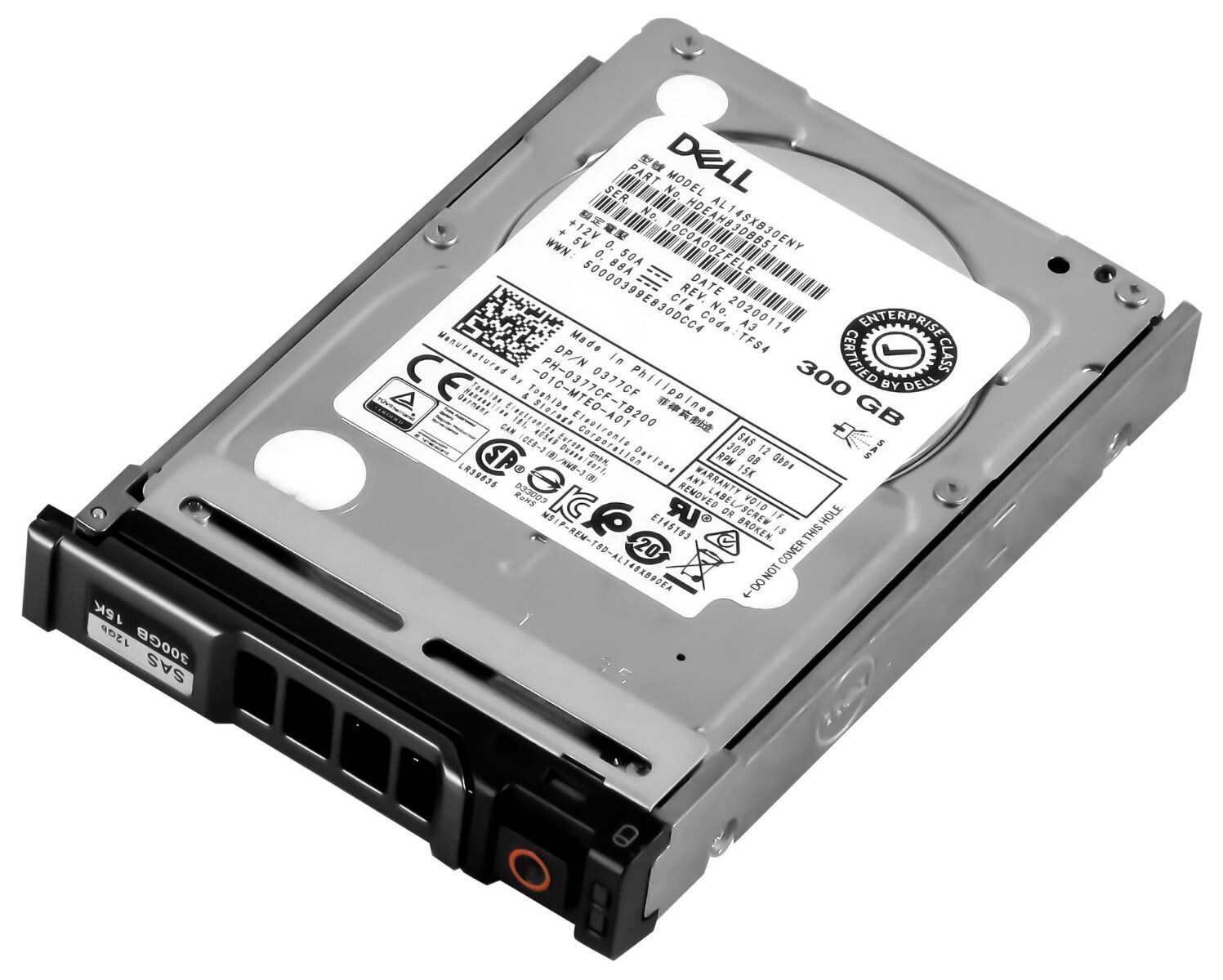 HARD DRIVE DELL 0377CF AL14SXB30ENY 300GB SAS-3 15K 128MB 2.5''