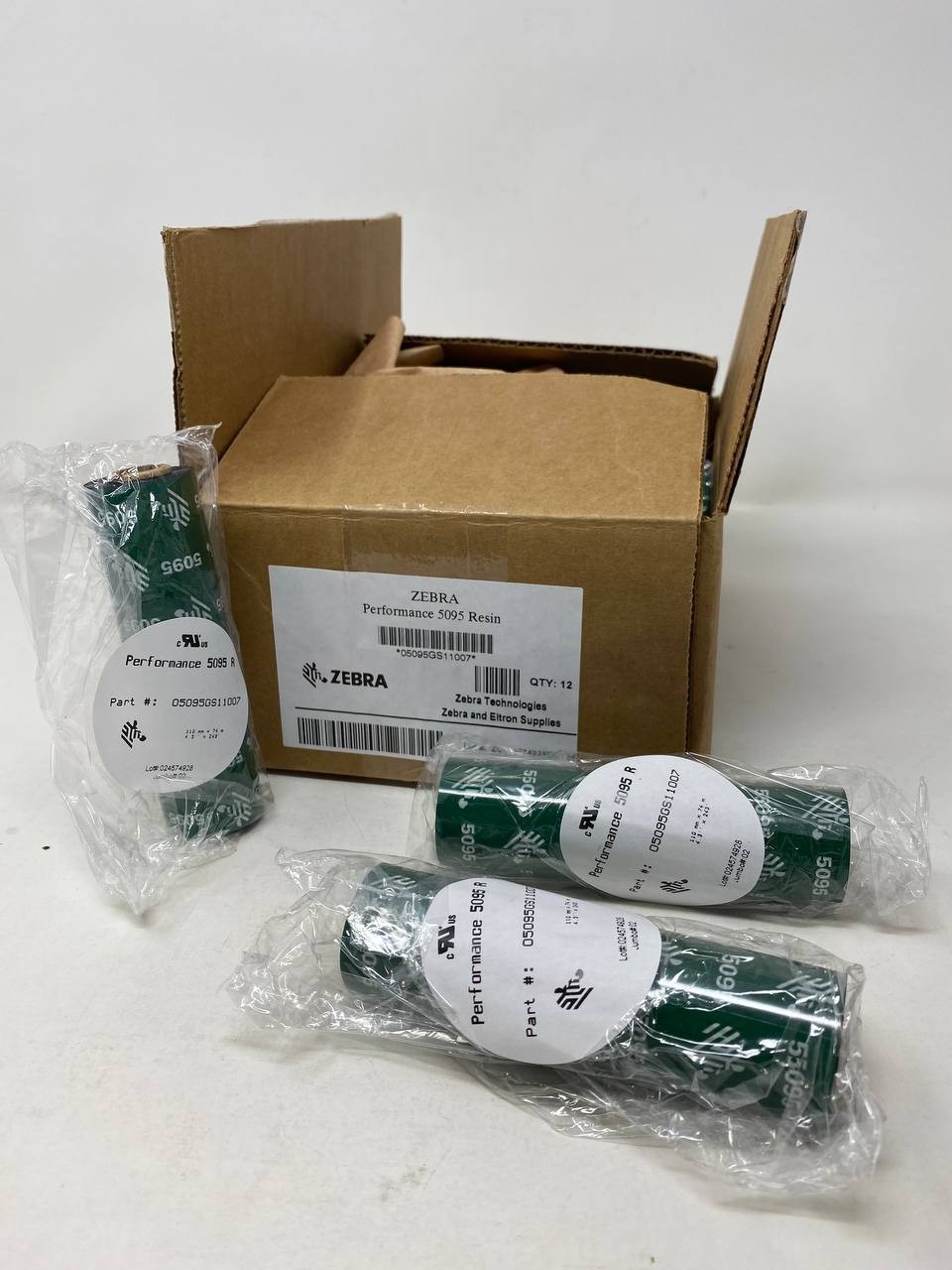 Zebra 800132-202 Resin 2.24"x242' 5095 High Thermal Ribbon 0.5in Core 11 ROLLS