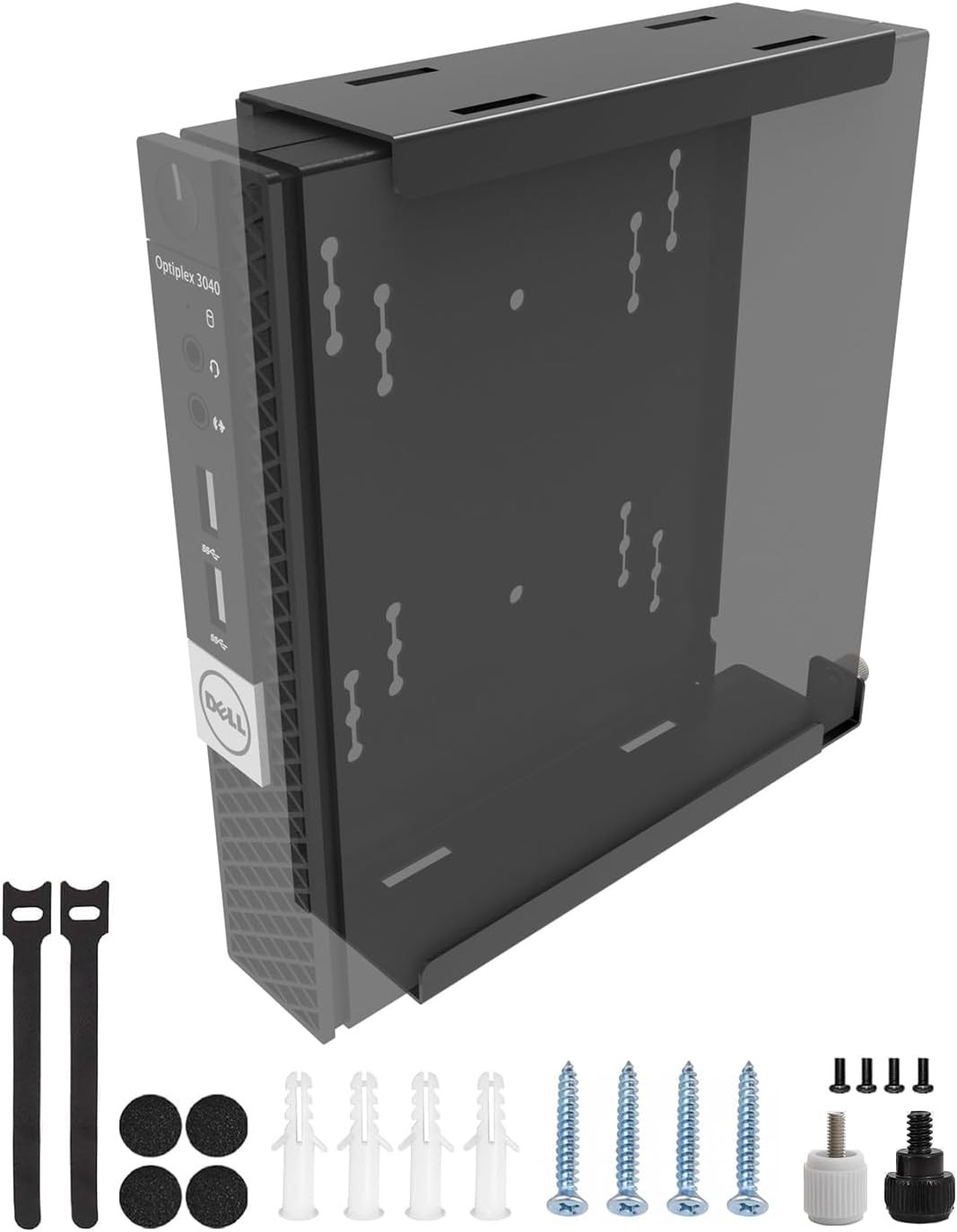 Mini PC Wall Mount for Dell Optiplex Micro, VESA & Under Desk Compatible