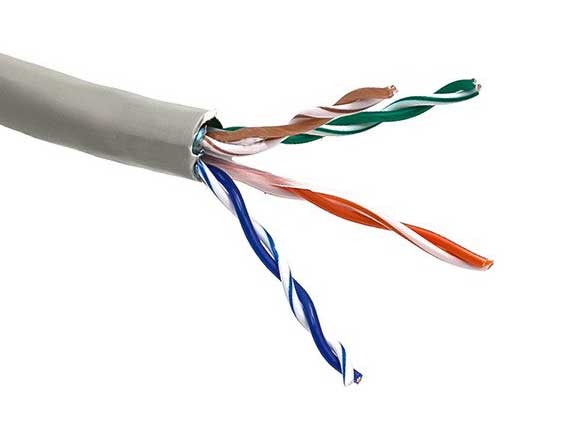 1000ft Cat5e 350 MHz Shielded Solid Bulk Ethernet Bare Copper Cable, Gray