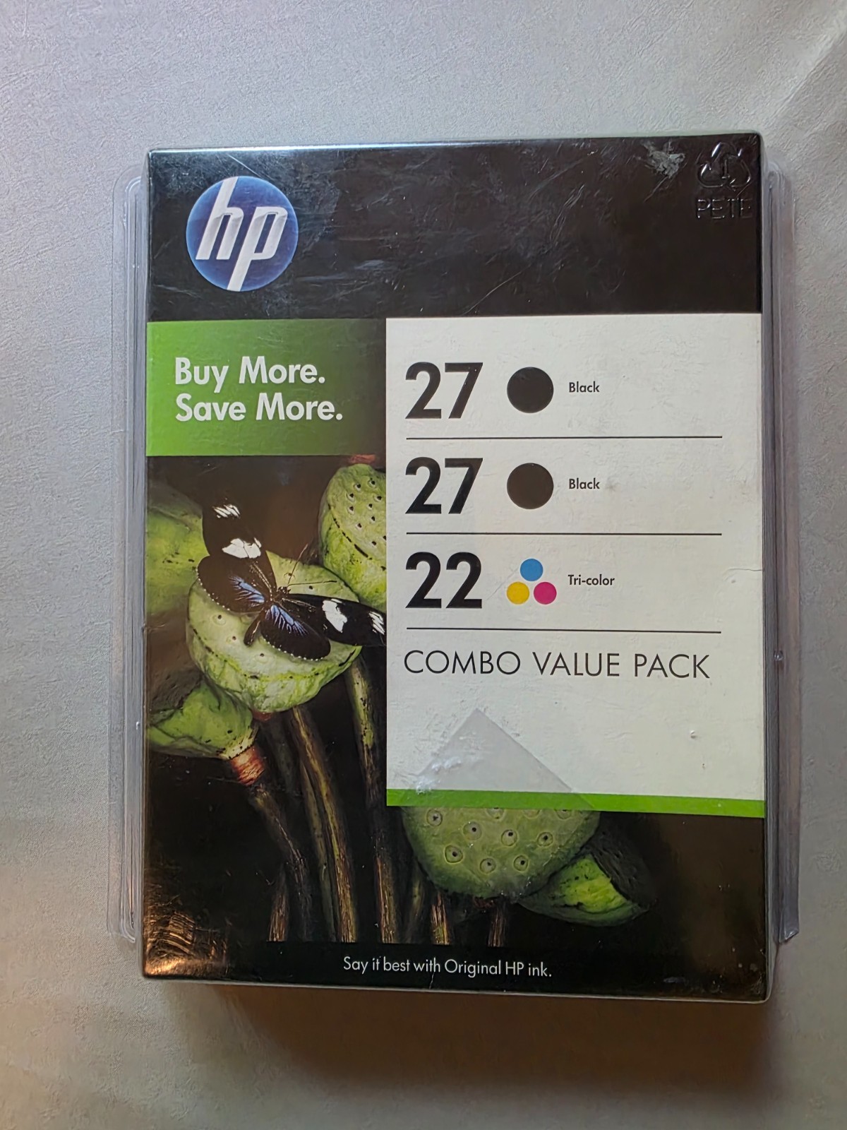 Genuine HP27 Black & 22 Tri-Color Ink Cartridges Combo-Pack Expired 2012