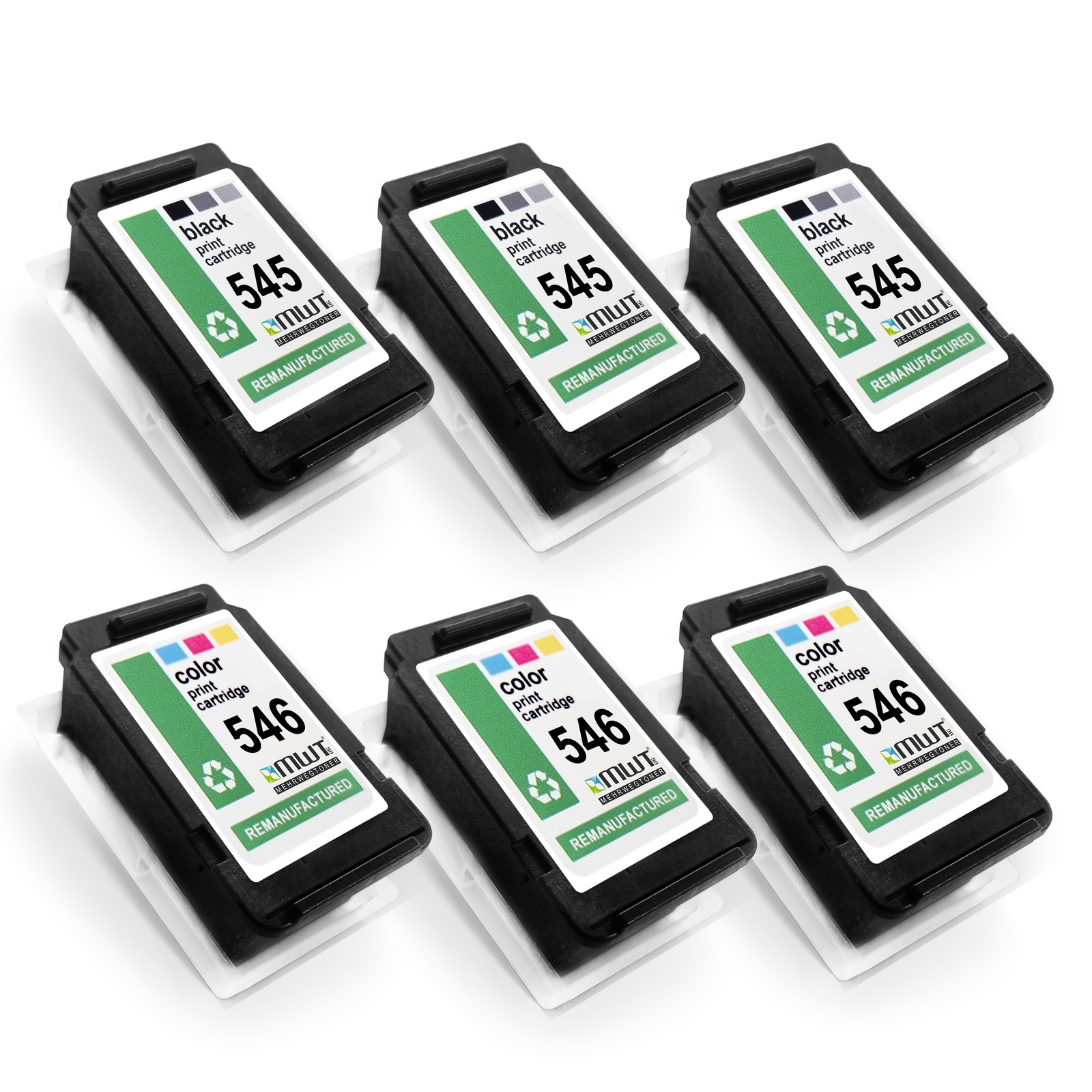6x Cartridges for Canon MG2555 MG3050 MG3051 MX494 MG2455 MX495 MG3052 MG2440