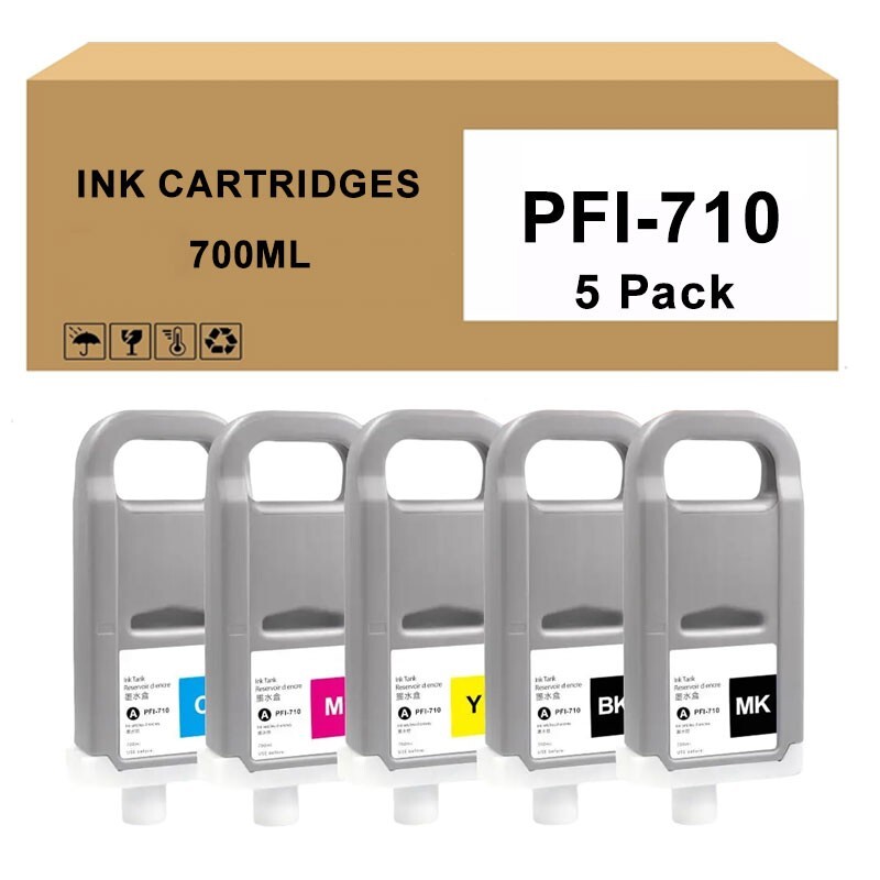 5 Pack PFI710 PFI-710 Ink Tank Cartridge for iPF TX-2000 TX-3000 TX-4000
