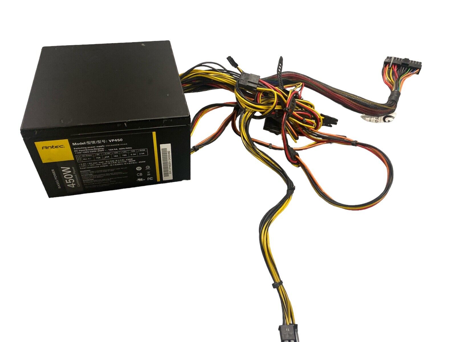 Antec Basiq VP450 450W ATX Desktop Continuous Power Supply