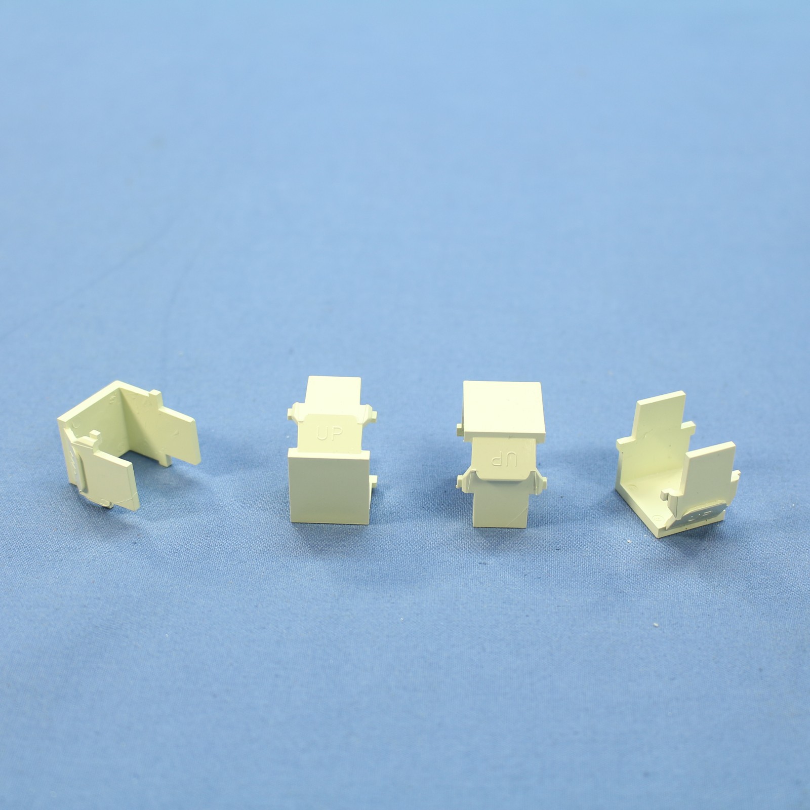 4 Leviton Almond Quickport Snap-In 1-Port Blank Filler Cover Inserts 40859-A