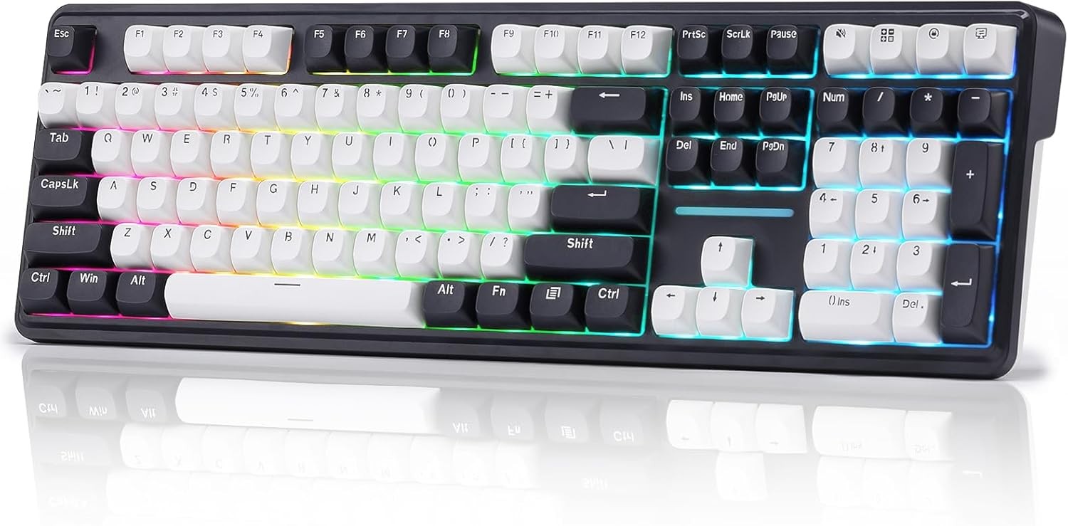 K745 PRO Wireless Gasket RGB Gaming Keyboard, 108 Keys Mechanical Keyboard w/...