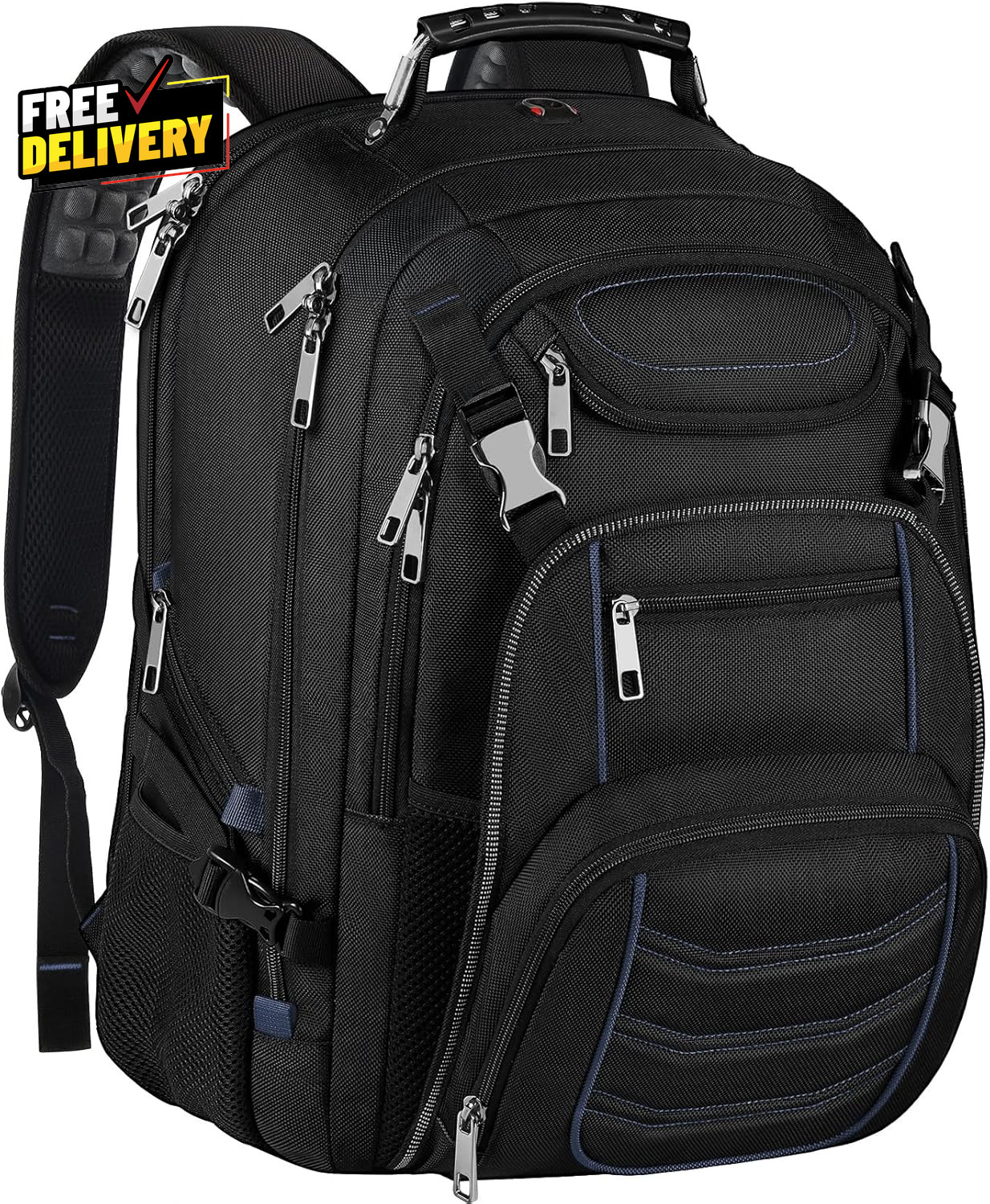 18.4 Inch Laptop Backpack Extra Large Travel Backpack with USB Charger Port