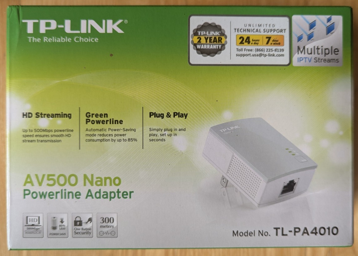 TP-Link AV500 Nano Powerline Adapter TL-PA4010 Plug & Play *Open Box*