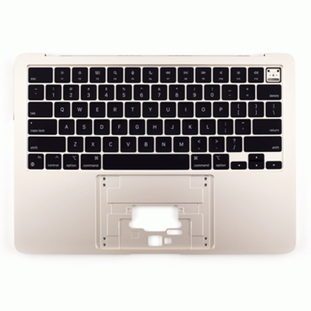 GENUINE OEM MacBook Air A2681 M2 2022 Top Case Palmrest Keyboard - Starlight