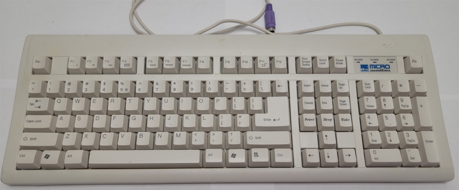 Micro Innovations KB400i Turbo Trak Keyboard, PS/2, Vintage