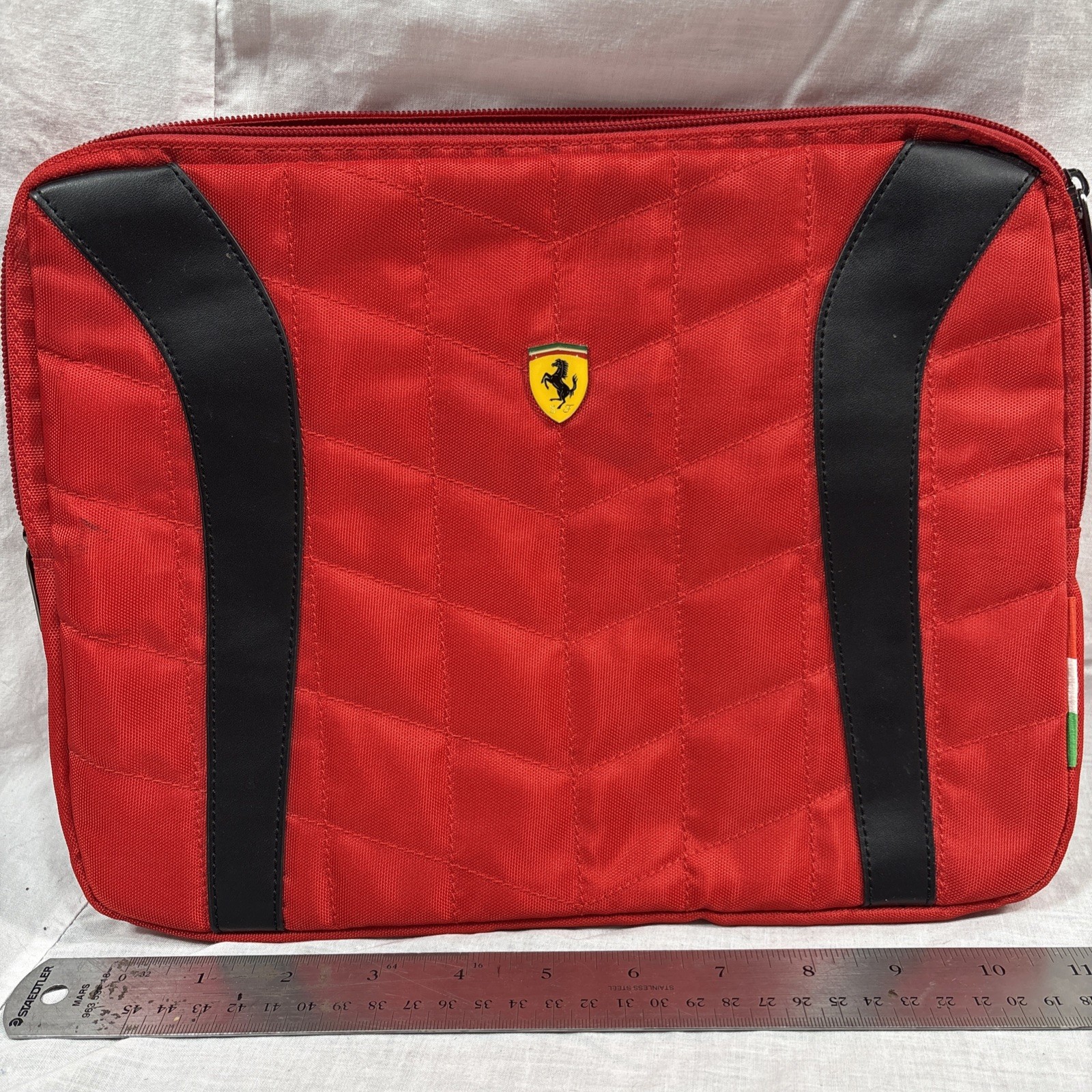 Ferrari 12 Inch Computer Sleeve Scuderia Red / Black