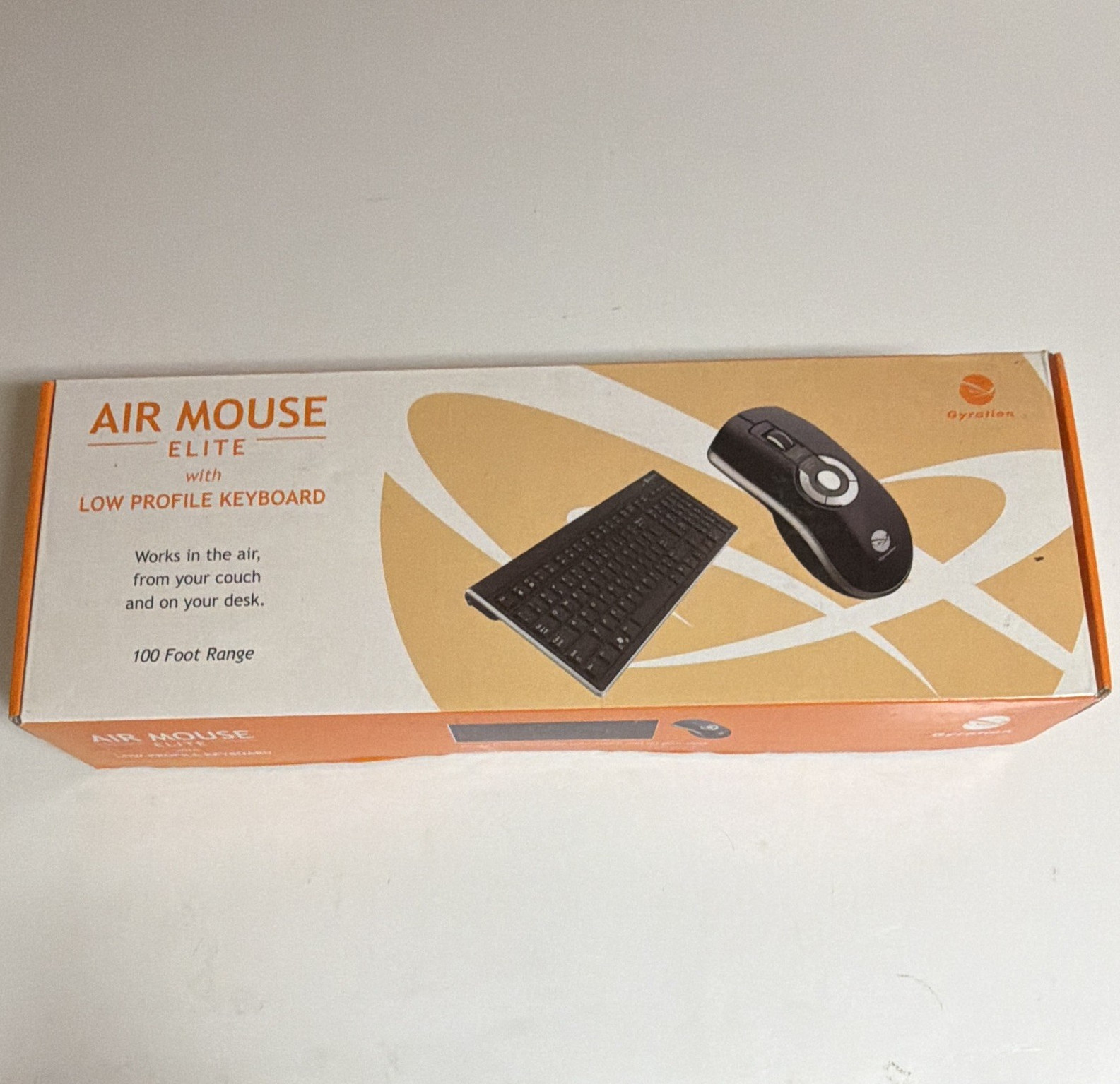 Gyration Air Mouse Elite Wireless Low Profile Slim Keyboard & Mouse Bundle Black