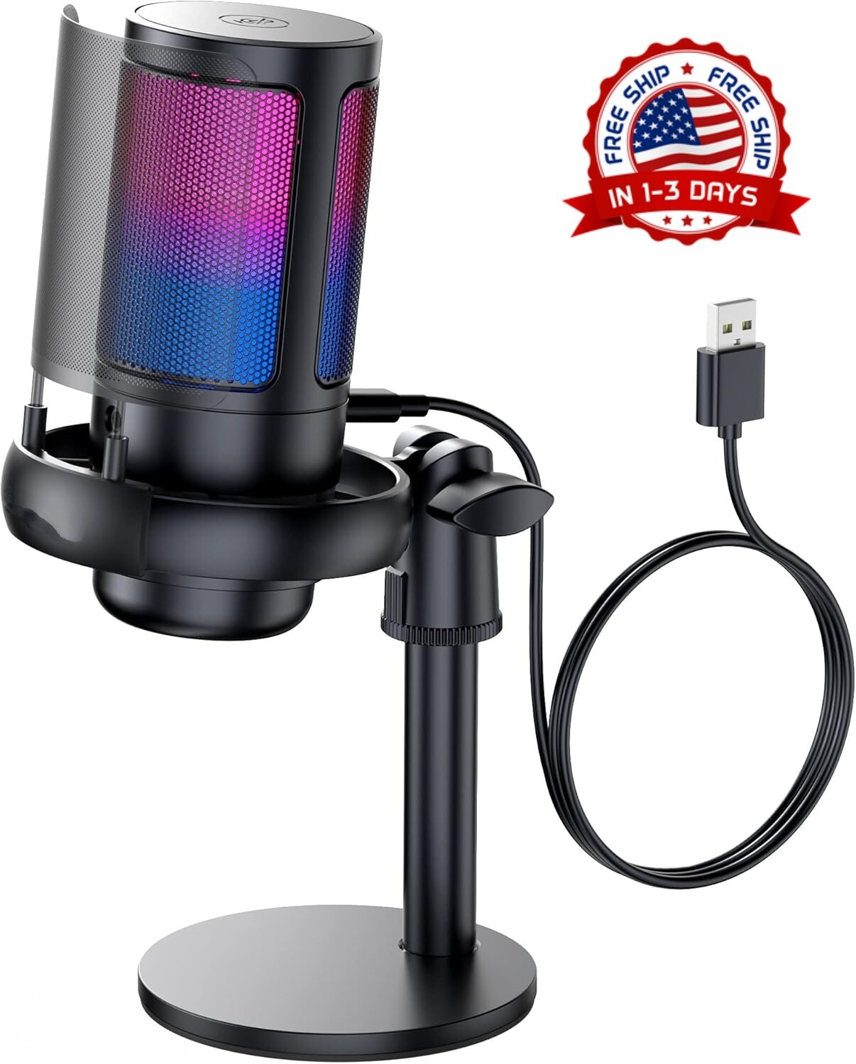 Microfono Condensador De Estudio Profesional Para PC Youtubers Podcast Gaming