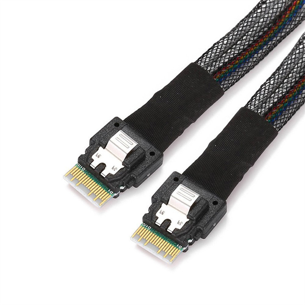 SFF-8654 Slim SAS 38pin Target Host to SAS 4.0 SFF-8654 4i PCI-E Slimline Cable