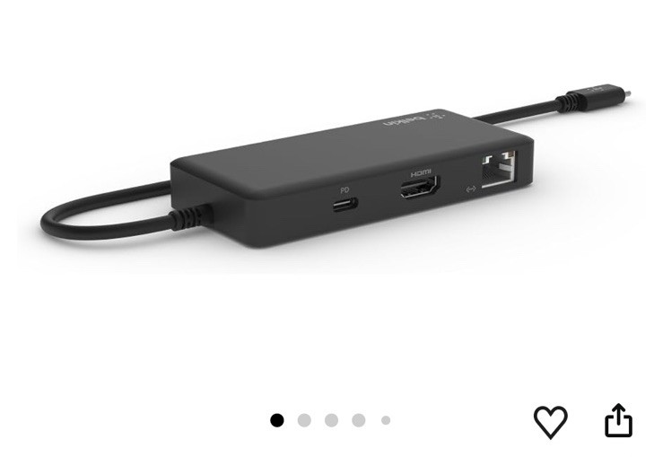 Belkin USB-C Hub 5 in 1 Multiport Adapter NEW