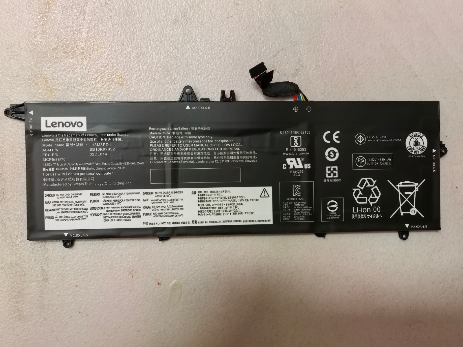 New L18L3PD1 L18M3PD1 L18M3PD2 Laptop Battery for Lenovo ThinkPad T490s T495s US