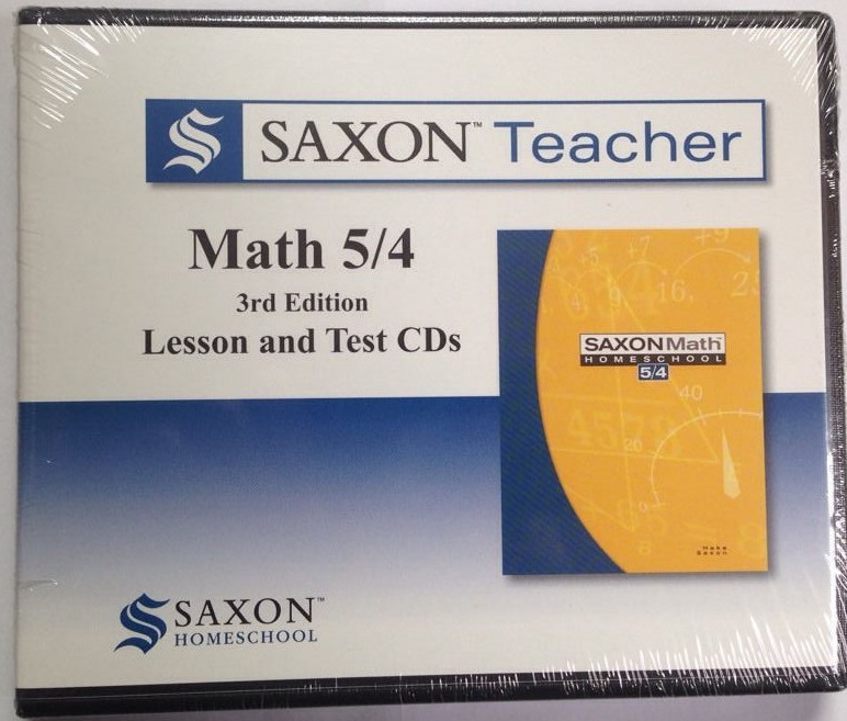 Saxon Teacher 5/4 Grade 4 Lesson & Test CD-roms for Teachers 3rd Edition NEW 