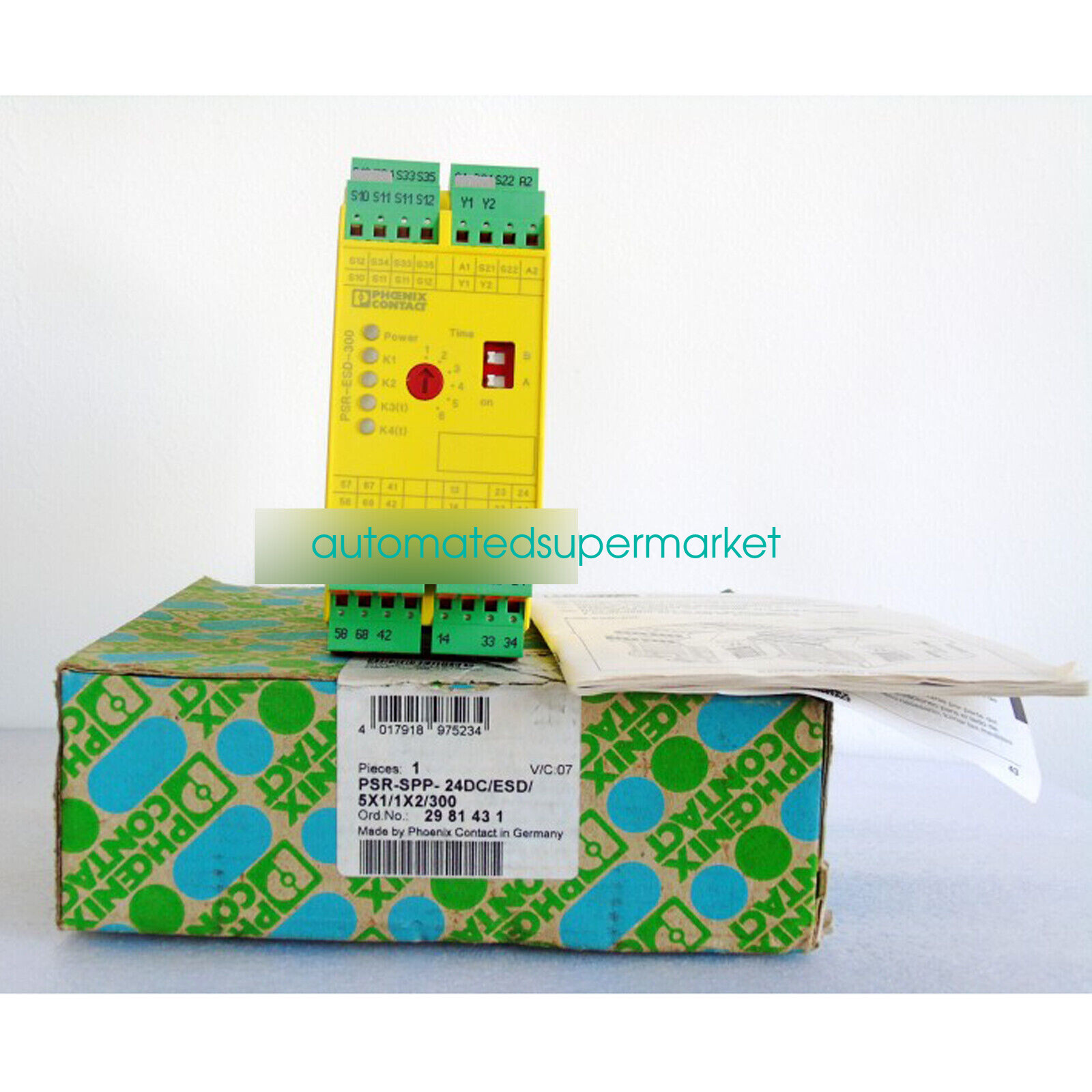 1PCS NEW Phoenix PSR-SPP-24DC/ESD/5X1/1X2/300 2981431 Safety Relay by DHL/FedEX