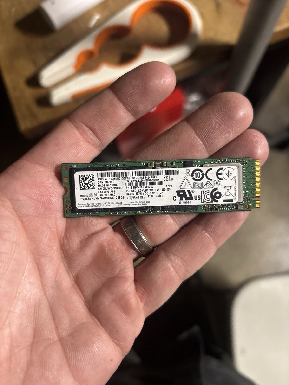Samsung PM981a 256GB NVMe M.2 SSD PCIe Gen3 x4 MZVLB256HBHQ HP L50351-001