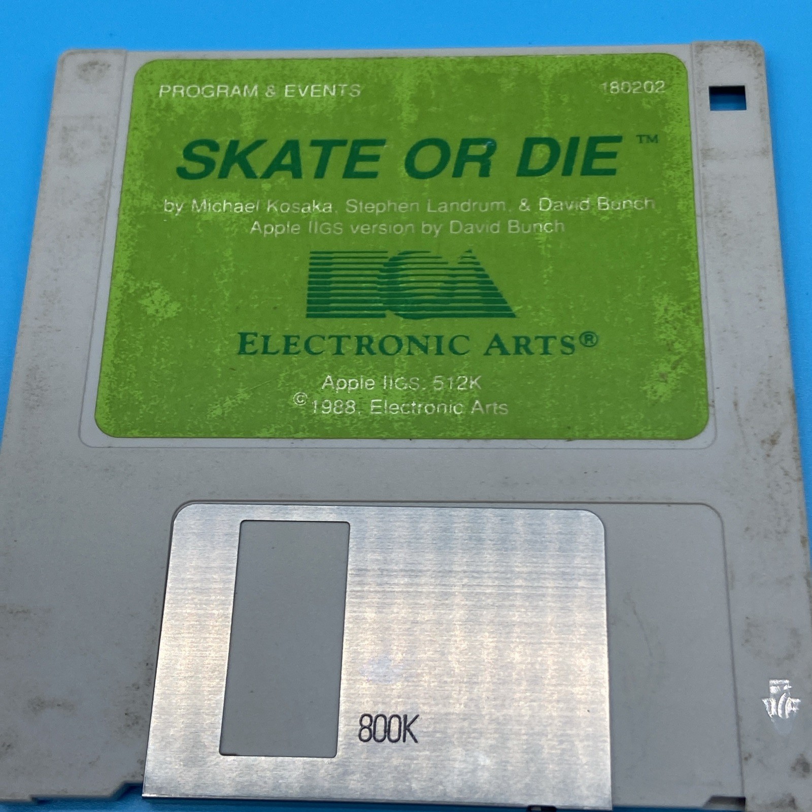 1988 SKATE Or DIE Apple IIGS Electronic Arts VTG PC Game Floopy Disk Untested 
