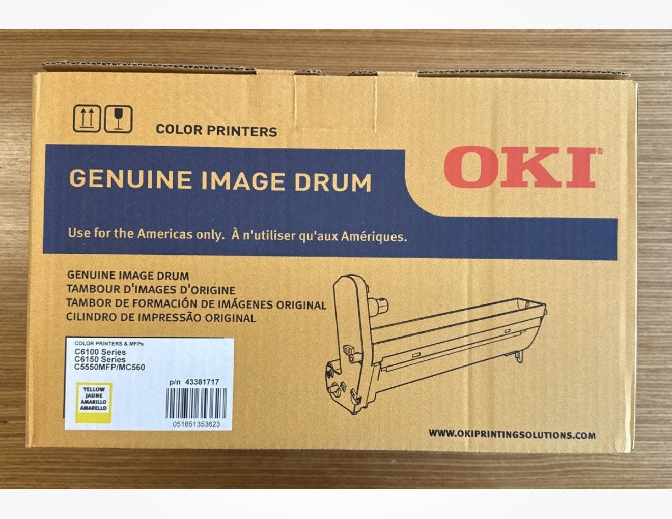 Oki 45395717 Yellow Genuine Image Drum Color Printers MPS3537 MPS4242 30,000 pgs