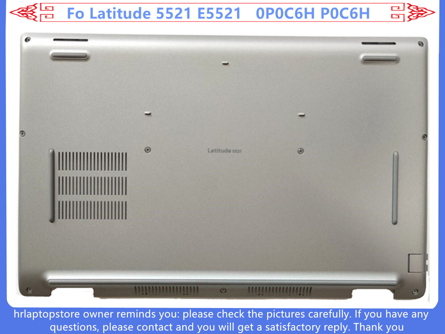 98% New For Dell Latitude 5521 E5521 Laptop Bottom Case Lower Base Cover 0P0C6H