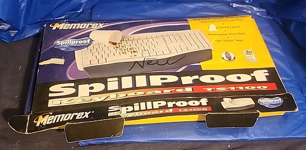 Memorex Windows 95/98 Computer Keyboard TS1100 Spillproof Design Quiet Keys PS/2