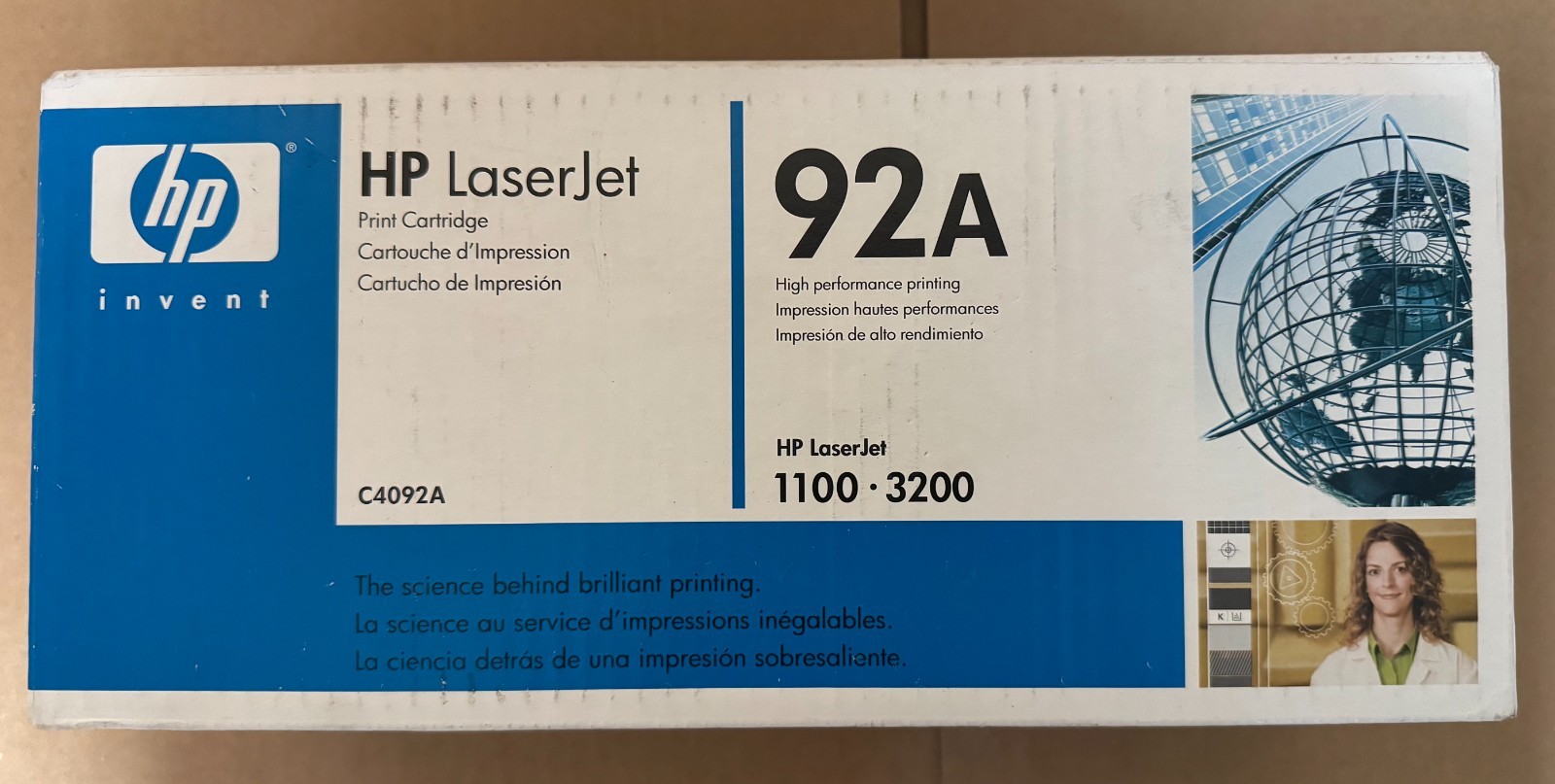 Genuine HP 92A (C4092A) Black Toner Cartridge LaserJet 1100 3200 3220 Sealed New