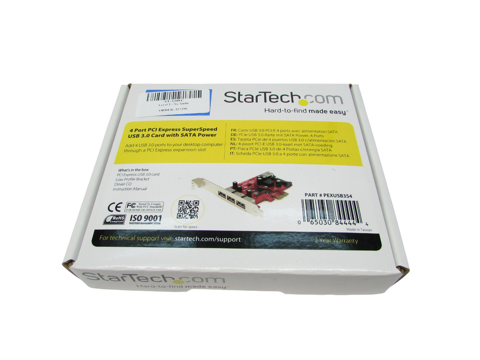 StarTech PEXUSB3S4 4-Port PCI Express SuperSpeed Controller Card