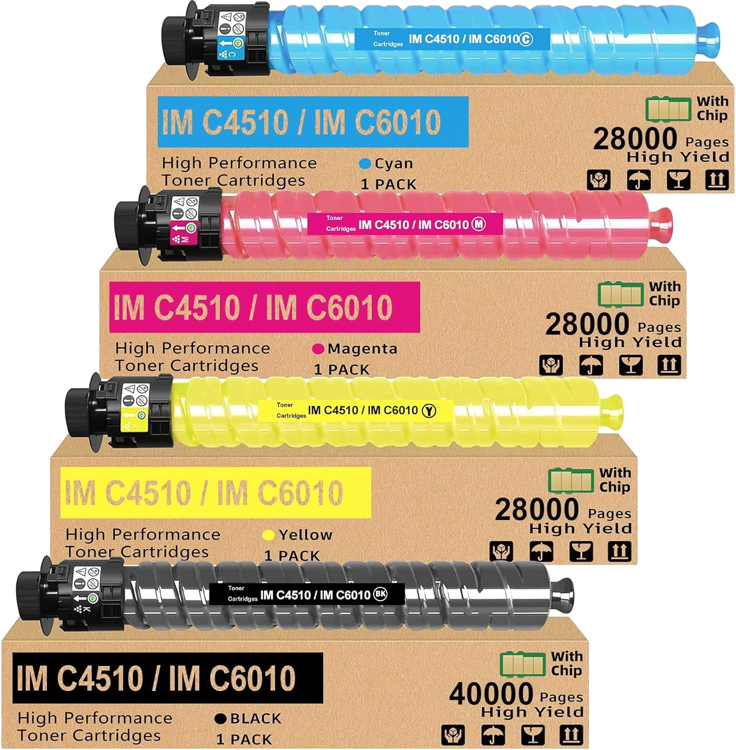 IM C4510 IM C5510 IM C6010 Toner Cartridge for Ricoh & Lanier 842526-842529