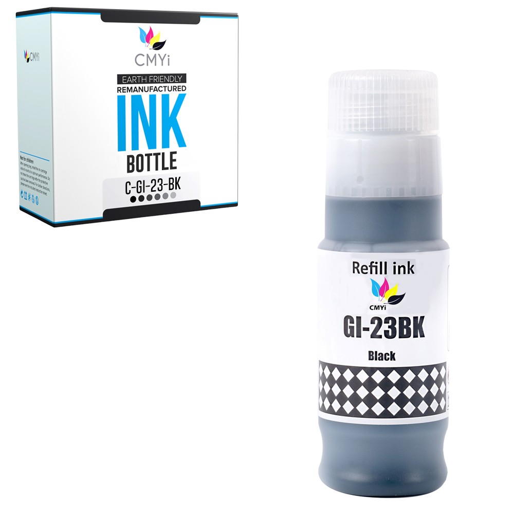 1-Pack Compatible CMYi GI-23 Black Ink Bottle fits Canon PIXMA G620