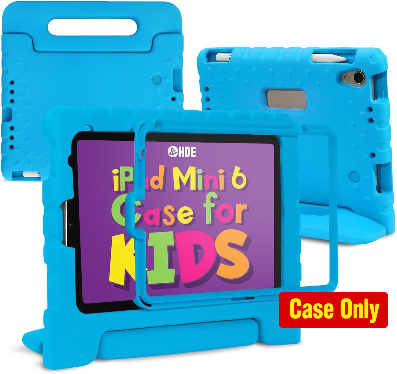 Shockproof Case with Built-in Screen Protector for 8.3" iPad Mini 6 - Blue