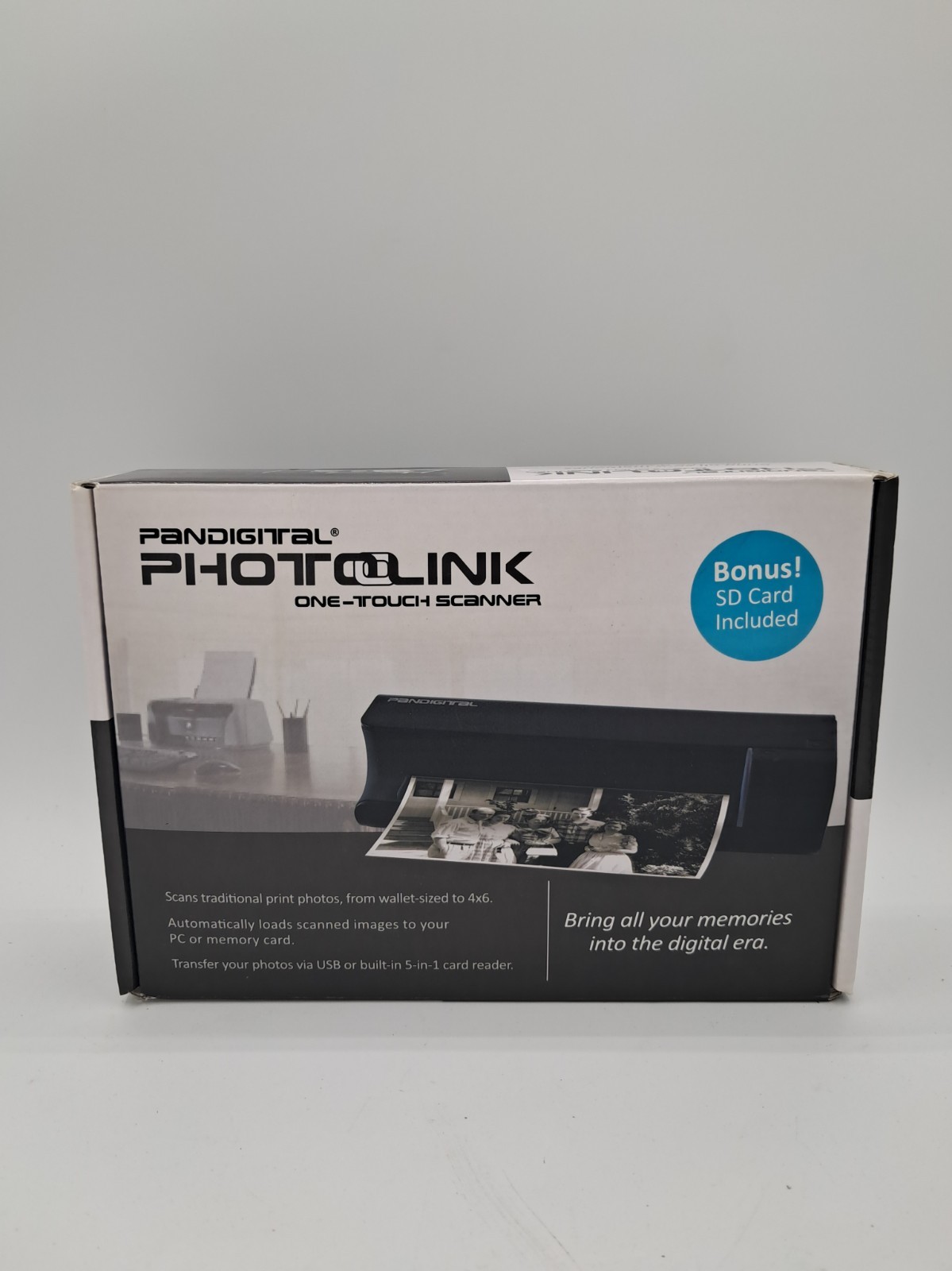 Photo Scanner Pandigital Photolink One Touch Bonus SD Card Model PANSCN01