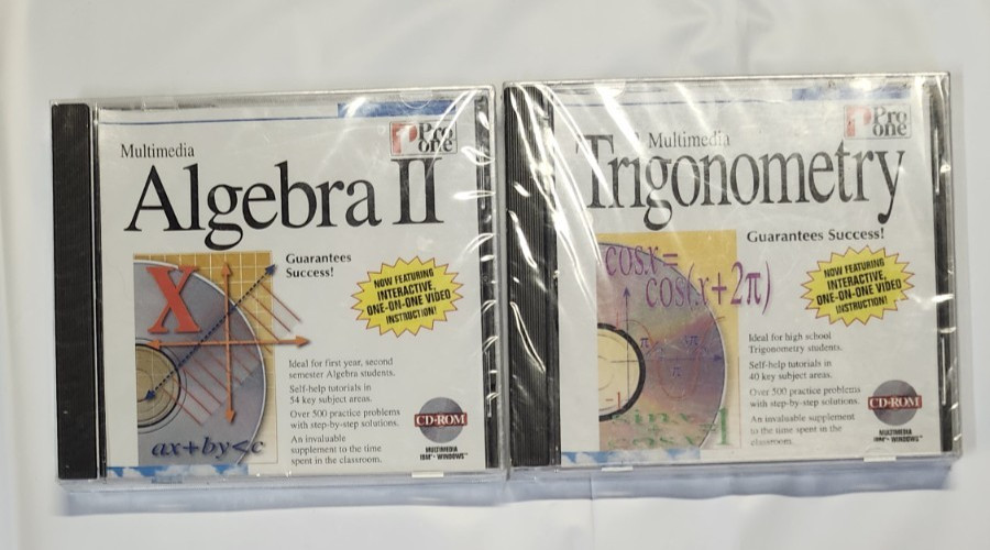 Pro-One Multimedia Algebra II & Trigonometry  Windows CD-ROM's New/Sealed