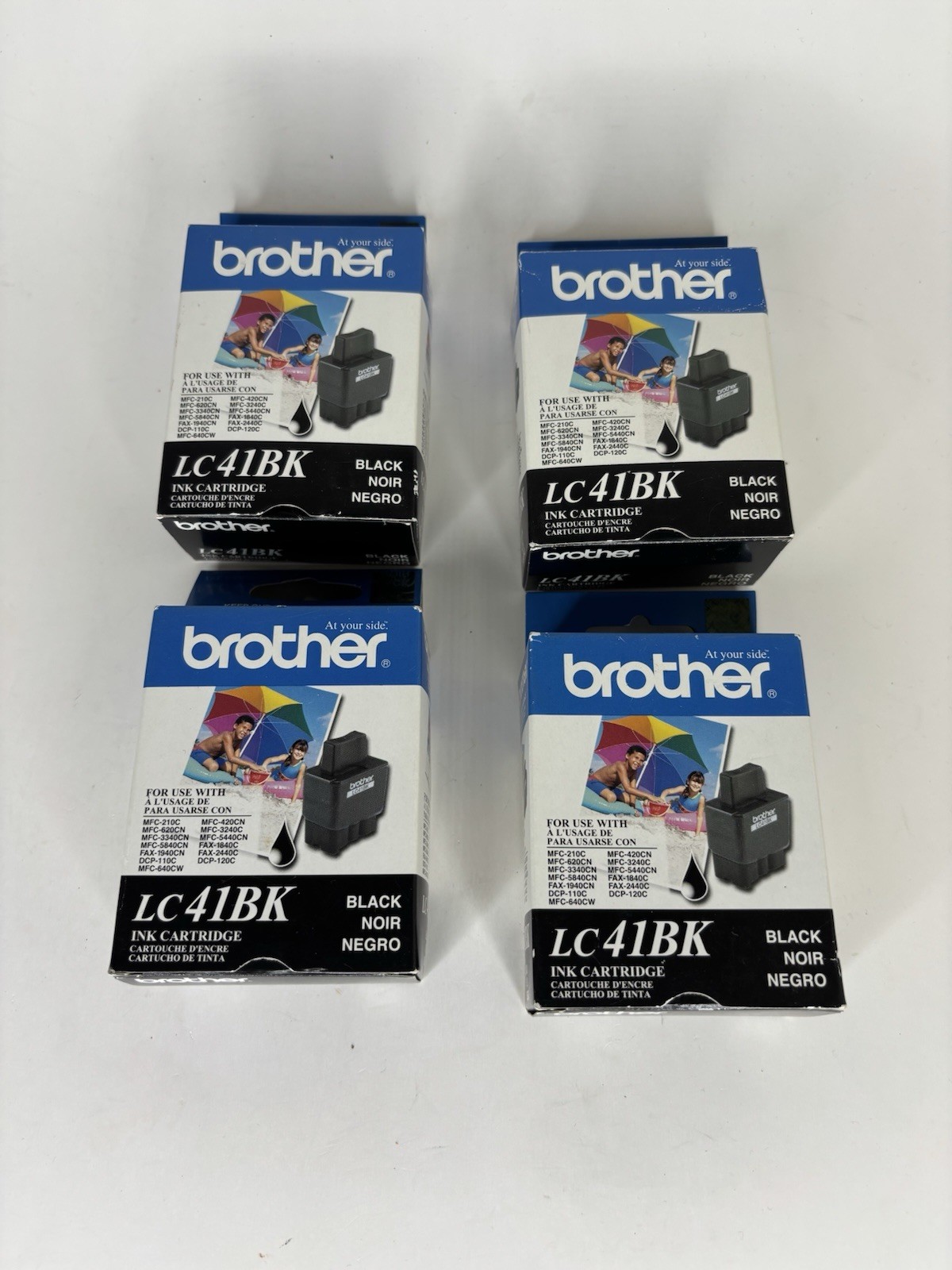 Brother LC 41 BK Black Ink Cartridges 4 pack New Sealed Expired