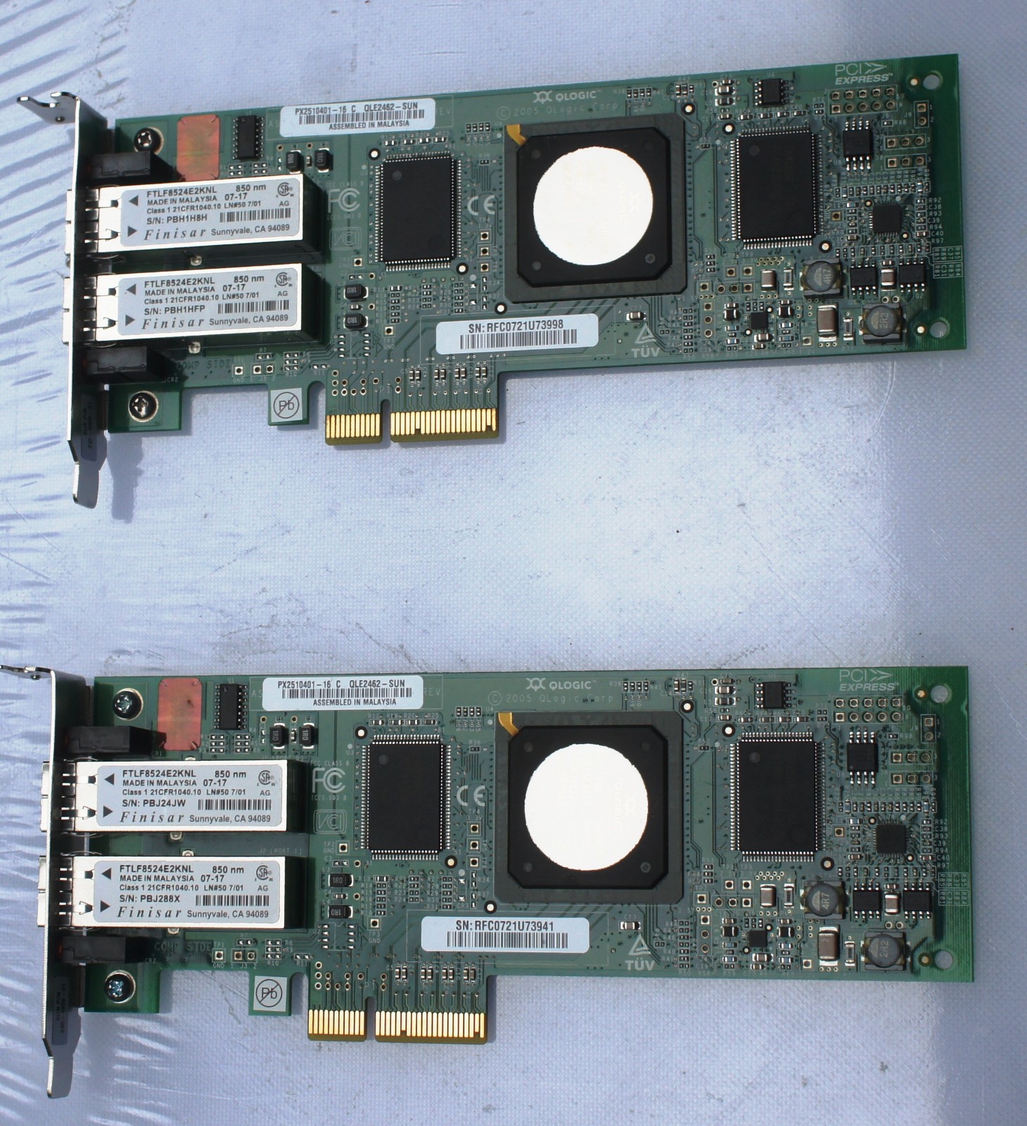 2 x 4Gbit QLogic PX2510401 Dual Port Fiber Channel Card QLE2462-SUN Low profile