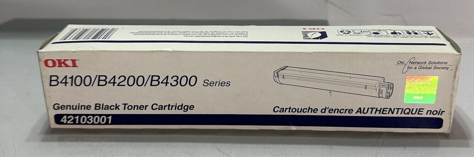 Genuine B4100 B4200 B4300 Series OKI Black Toner Cartridge 42103001 New Rare