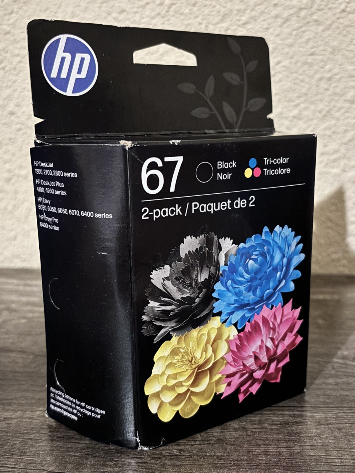 Genuine HP 67 Black and Tri-Color Ink Cartridges 2 Pack Original Exp - 01/28