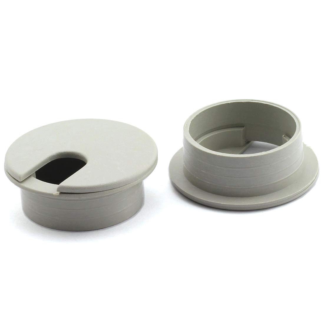 HJ Garden 2pcs 1-3/8 inch Desk Wire Cord Cable Grommets Hole inch, Gray