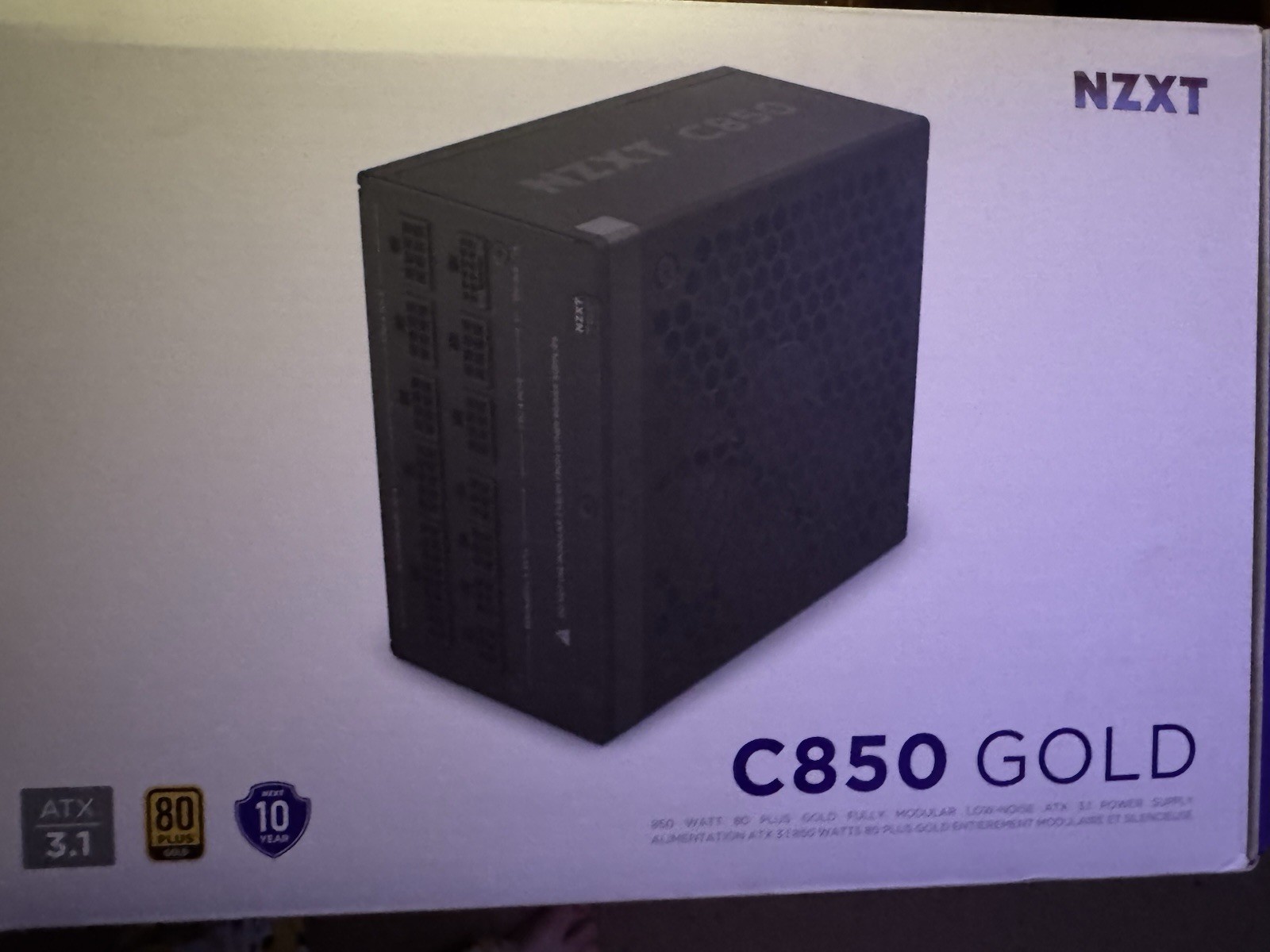 NZXT | NZXT C850 Gold Power Supply For CPU | C850 GOLD MODULAR ATX PSU