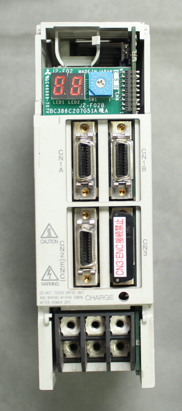 MITSUBISHI MDS-B-SVJ2-01 MDSBSVJ201 Servo Drive - Missing Front Plates