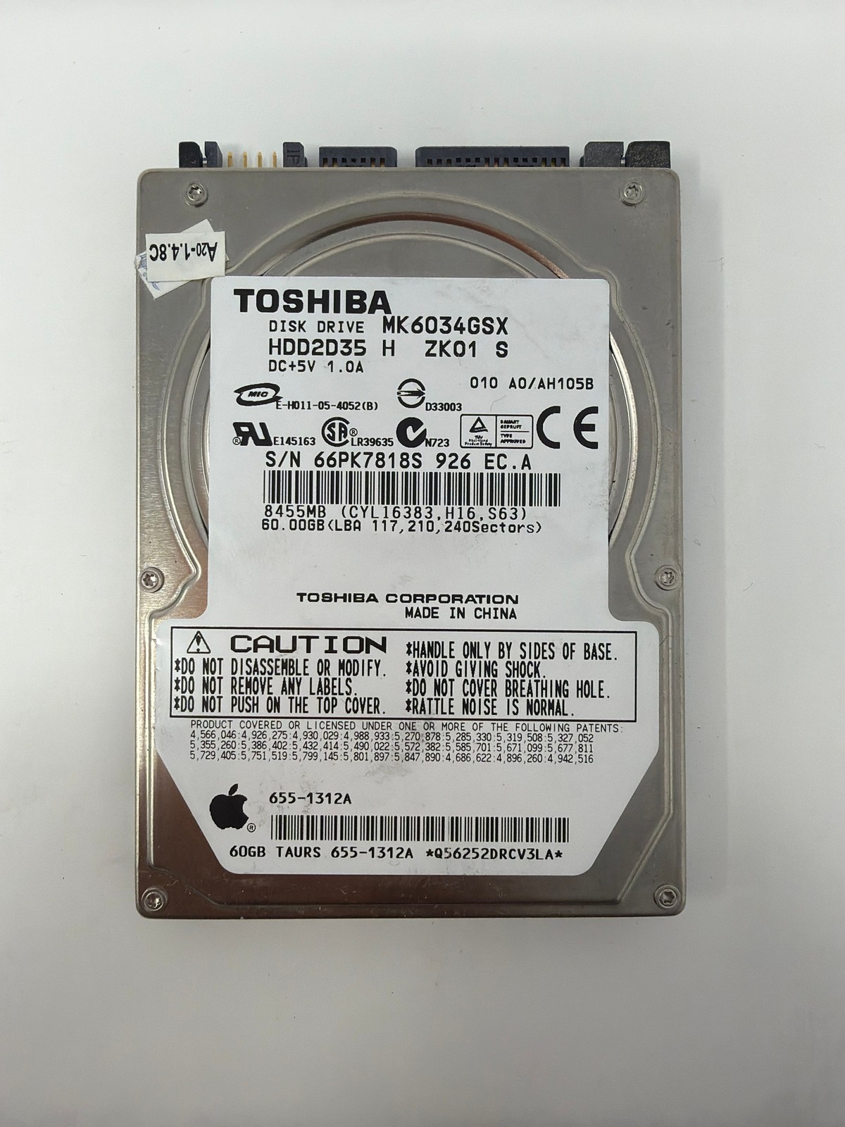 Toshiba MK6034GSX 60GB HDD Grade B