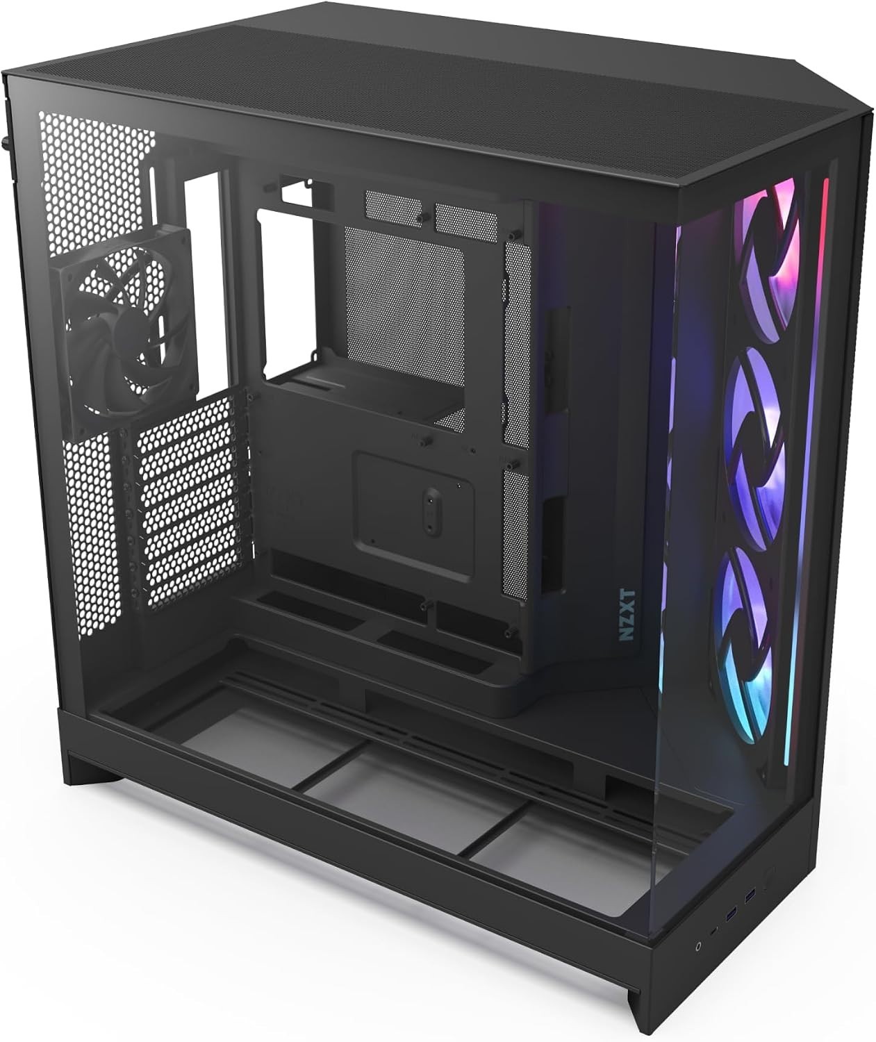NZXT H9 Flow RGB, 2025, Dual Chamber, ATX Mid-Tower, 420mm Rad, Glass, Black