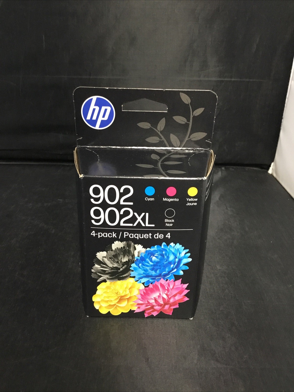 Genuine 902 XL Black & 902 Standard Color C/M/Y 4 Pack (Expires 12-2027) NEW