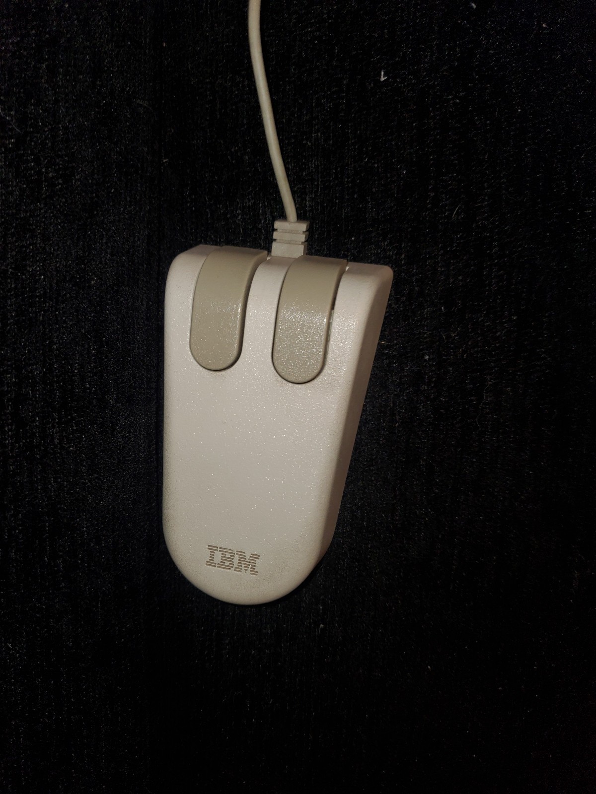 Vintage IBM Two Button Mechanical Ball Computer Mouse 6450350 Untested PS/2