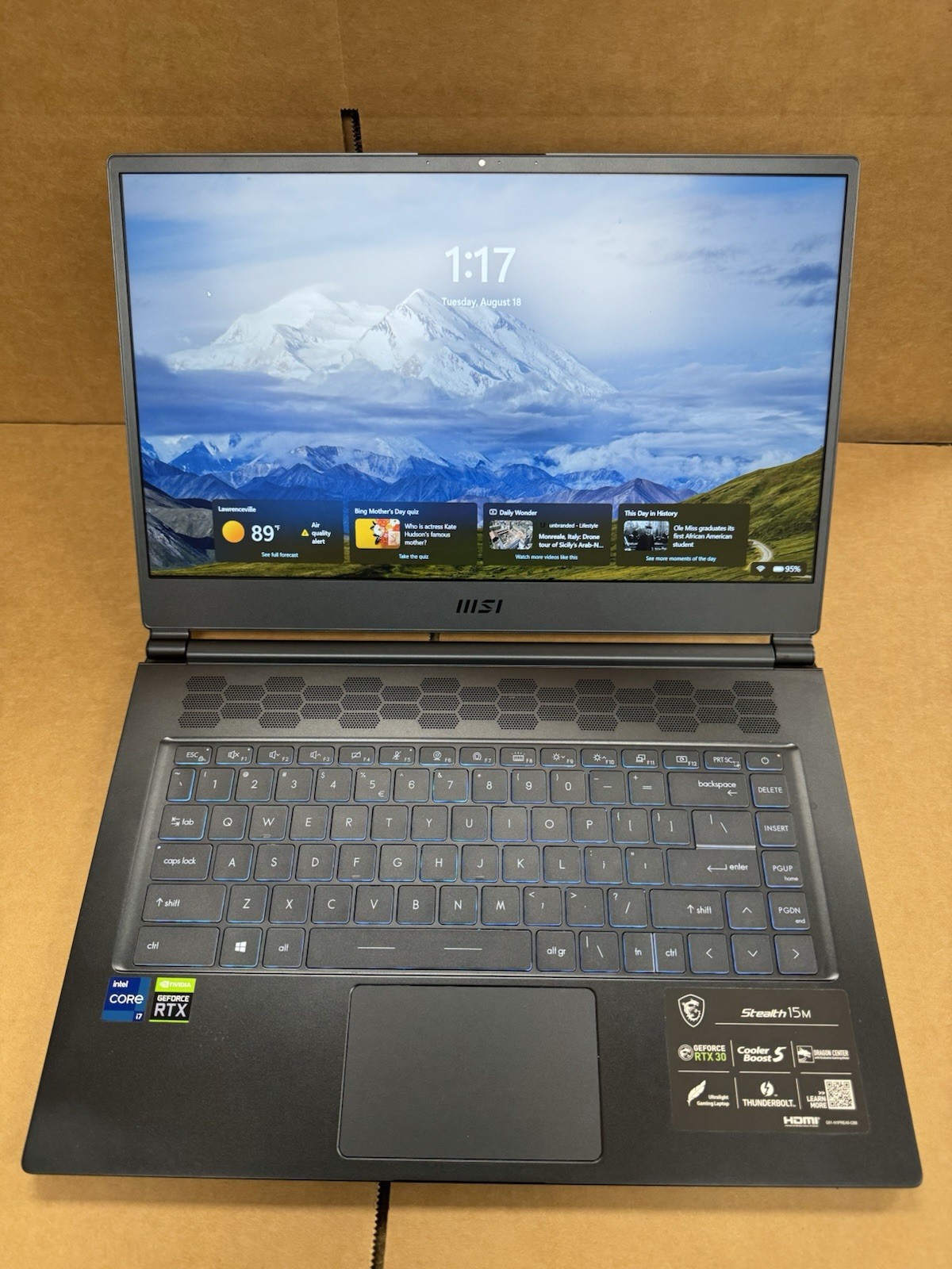 MSI Stealth 15M A11UEKV Gaming Laptop - i7-11375H, RTX 3060, 16GB RAM, 512GB SSD