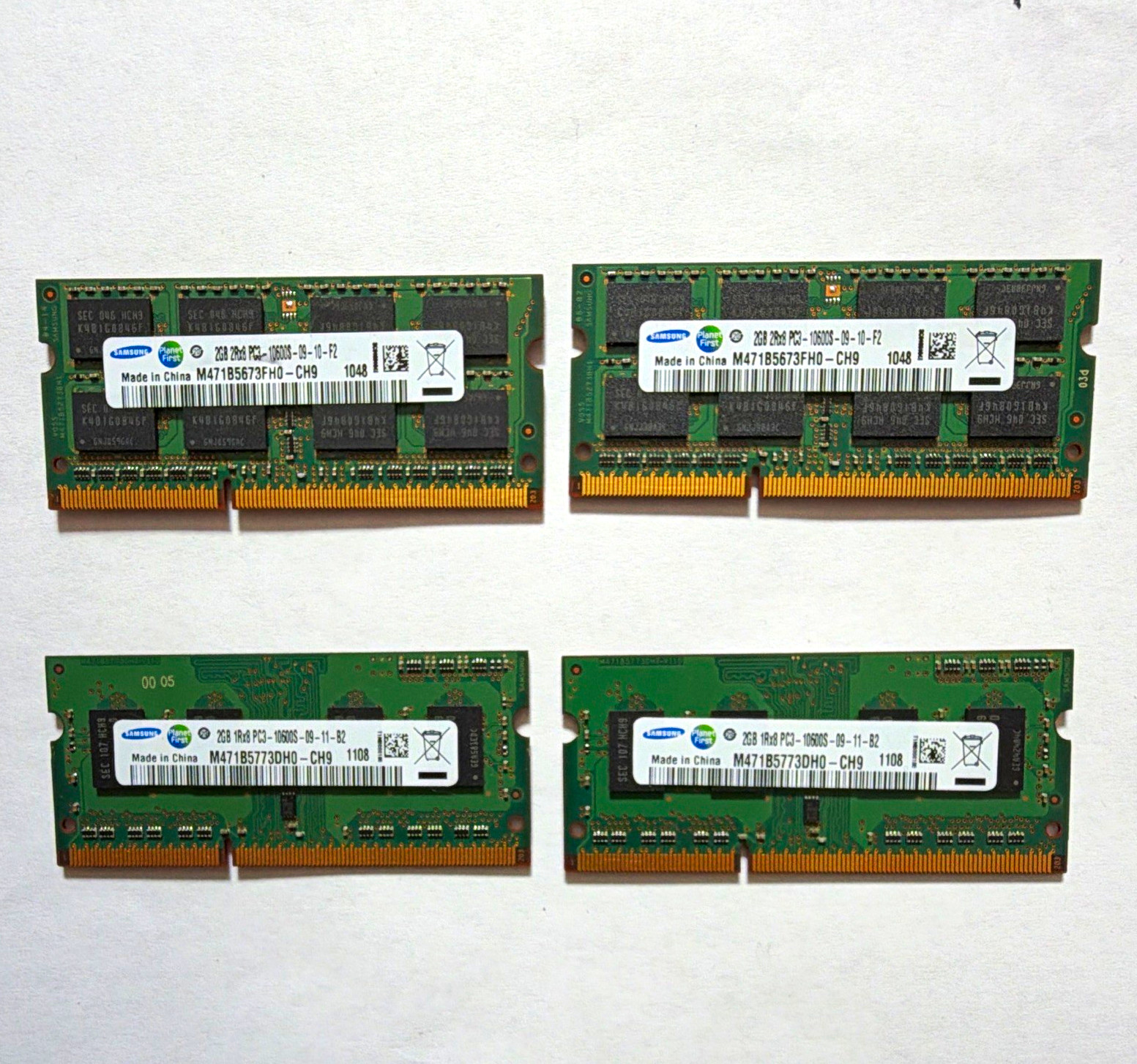 Samsung 8GB (4x2GB) DDR3 SO-DIMM PC3-10600S 204-Pin Non-ECC RAM