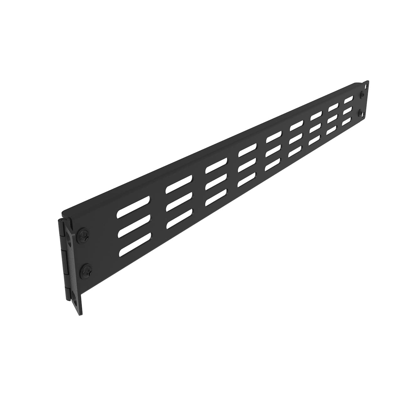 1U Hinged Blank Panel - Slot Vented Server Rack Panel