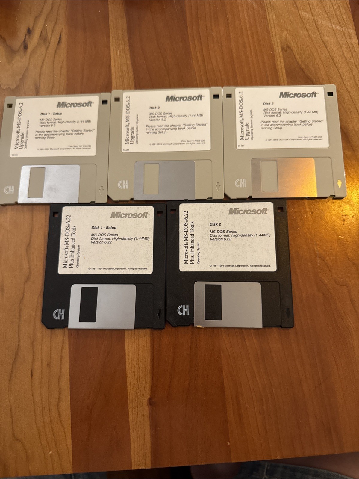 Microsoft MS-DOS 6.2 Upgrade Complete Set + MS-DOS 6.22 3.5" Floppy Lot