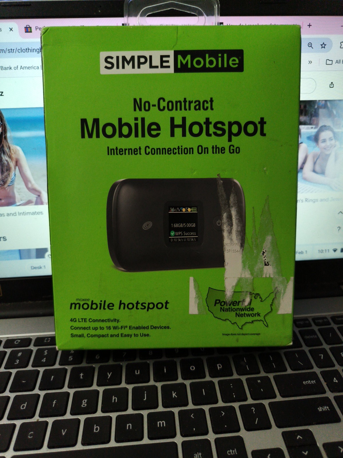 Simple Mobile Non Contract Mobile Hot Spot 4G LTE Nationwide Network BRAND NEW 
